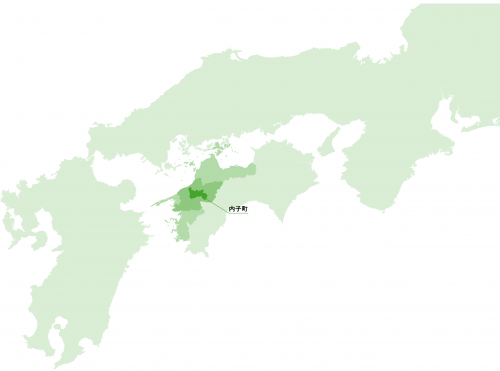 内子町の位置図