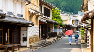 八日市護国の町並み